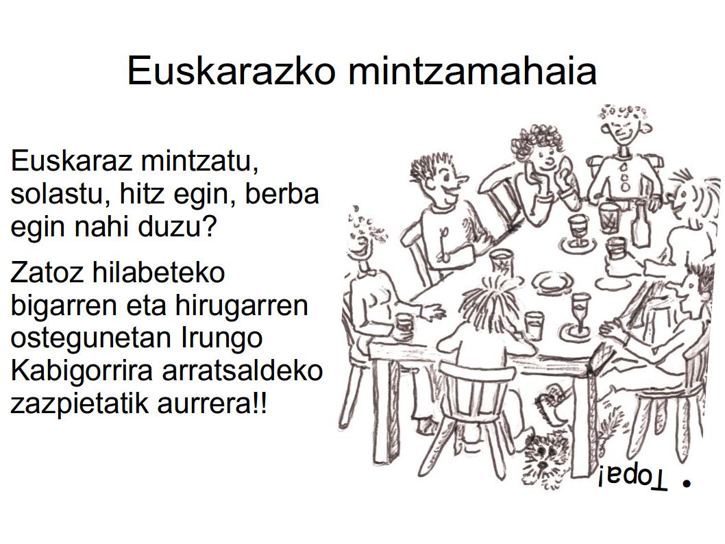 euskarazko mintzamahaia Kabigorrin 2015